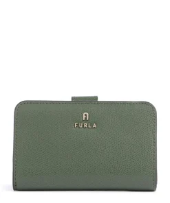 Camelia M Geldbörse genarbtes Leder dunkelgrün