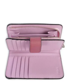 Camelia M Geldbörse genarbtes Leder pink