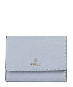 Camelia M Geldbörse genarbtes Leder hellblau