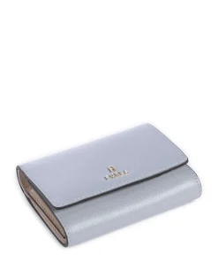 Camelia M Geldbörse genarbtes Leder hellblau