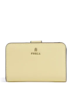 Camelia M Geldbörse genarbtes Leder gelb