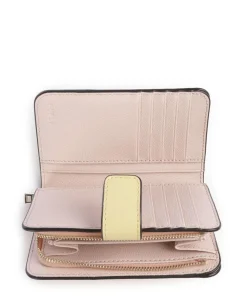 Camelia M Geldbörse genarbtes Leder gelb