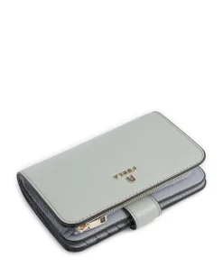 Camelia M Geldbörse genarbtes Leder mintgrün