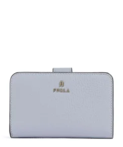 Camelia M Geldbörse genarbtes Leder hellblau