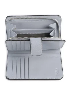 Camelia M Geldbörse genarbtes Leder hellblau