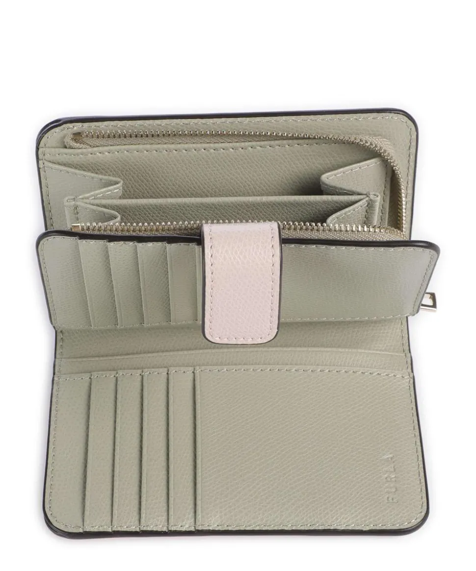 Camelia M Geldbörse genarbtes Leder altrosa