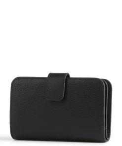 Camelia M Geldbörse genarbtes Leder schwarz