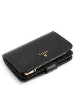 Camelia M Geldbörse genarbtes Leder schwarz