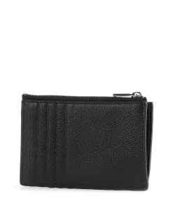 Camelia M Kreditkartenetui genarbtes Leder schwarz