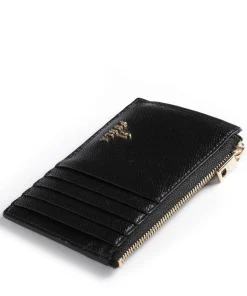 Camelia M Kreditkartenetui genarbtes Leder schwarz