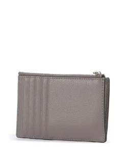 Camelia M Kreditkartenetui genarbtes Leder taupe