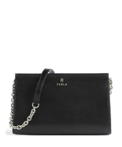 Camelia Mini Umhängetasche genarbtes Leder schwarz