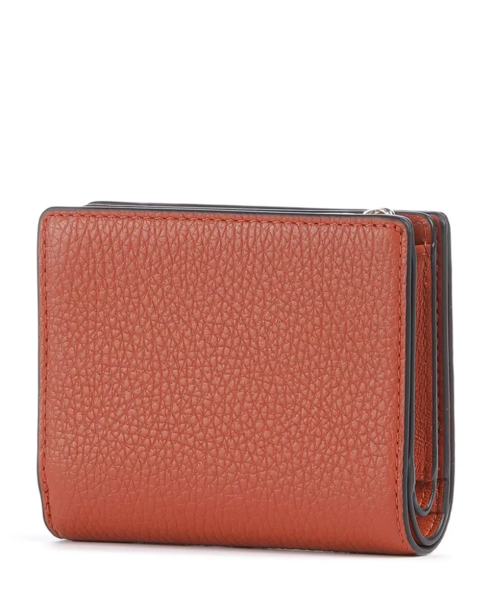Camelia S Geldbörse genarbtes Leder terrakotta