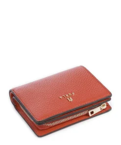 Camelia S Geldbörse genarbtes Leder terrakotta