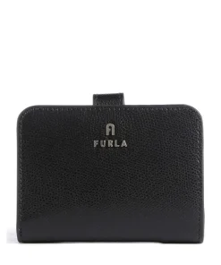 Camelia S Geldbörse genarbtes Leder schwarz