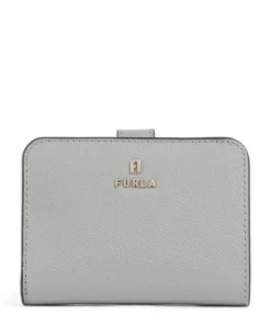 Camelia S Geldbörse genarbtes Leder hellgrau