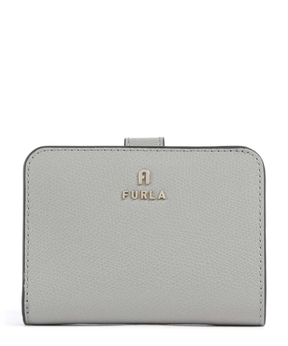 Camelia S Geldbörse genarbtes Leder hellgrau