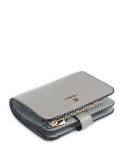 Camelia S Geldbörse genarbtes Leder hellgrau