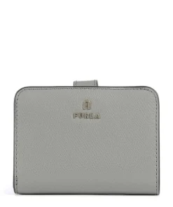 Camelia S Geldbörse genarbtes Leder hellgrau