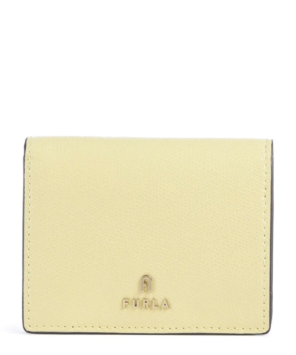 Camelia S Geldbörse genarbtes Leder gelb