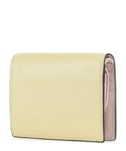 Camelia S Geldbörse genarbtes Leder gelb