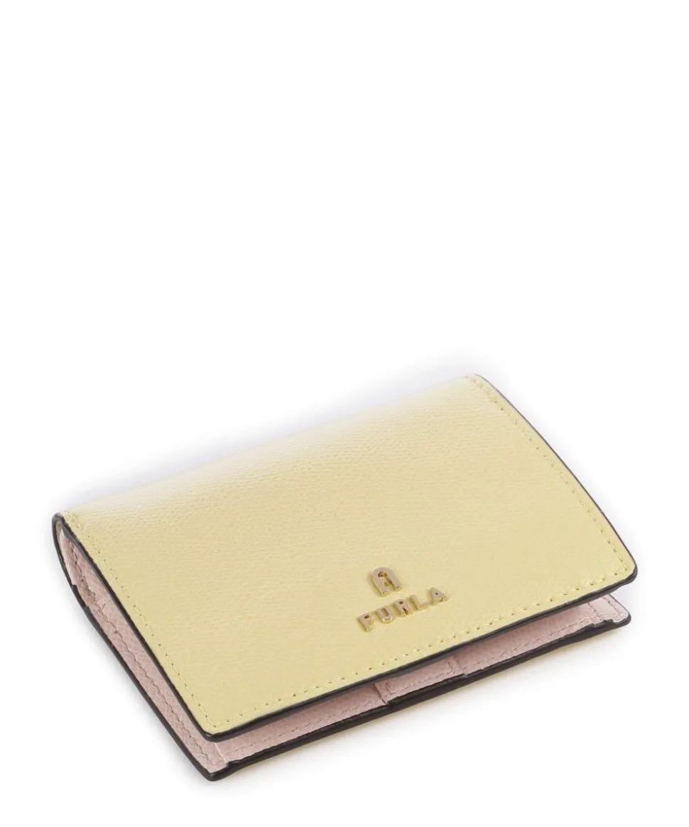 Camelia S Geldbörse genarbtes Leder gelb