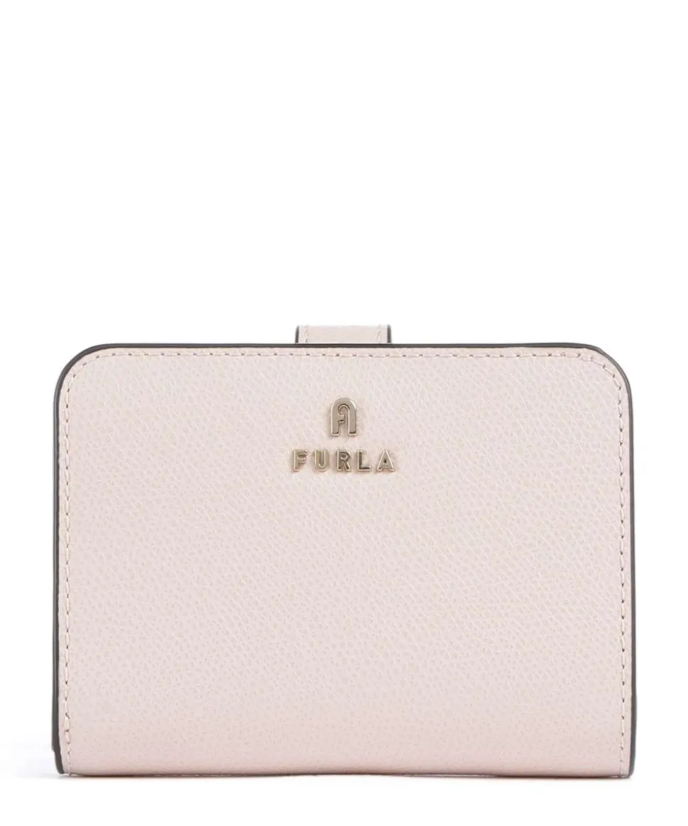 Camelia S Geldbörse genarbtes Leder altrosa