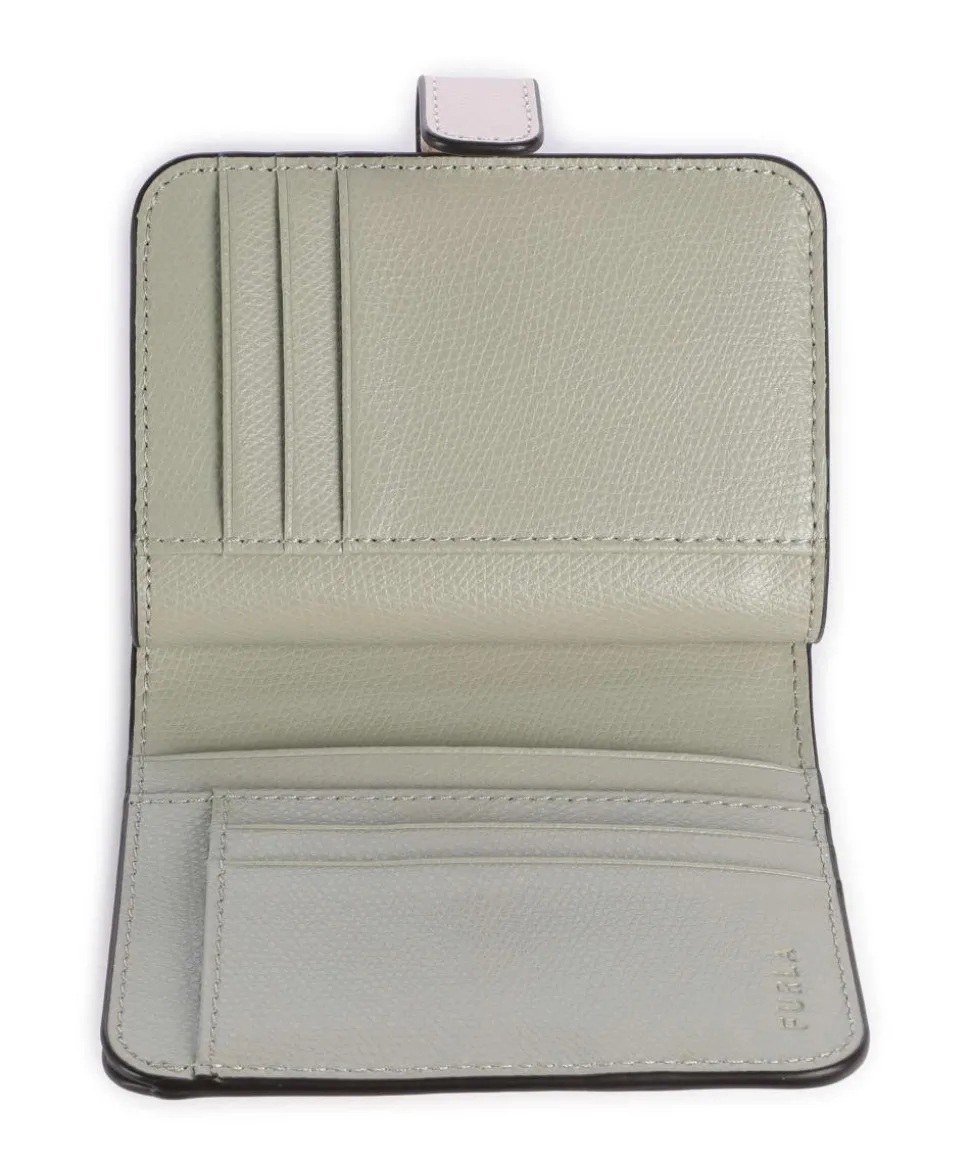 Camelia S Geldbörse genarbtes Leder altrosa