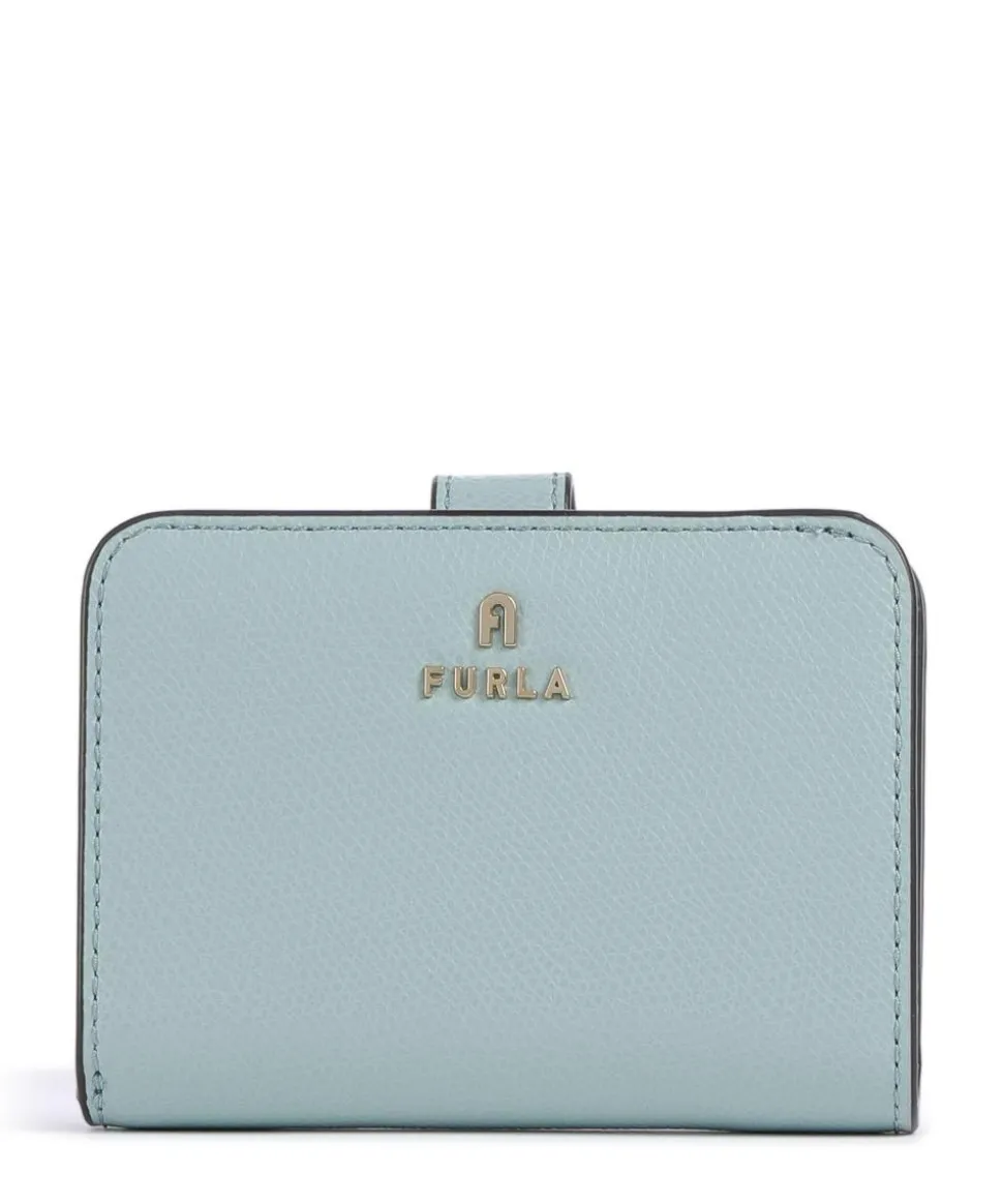 Camelia S Geldbörse genarbtes Leder aquamarine