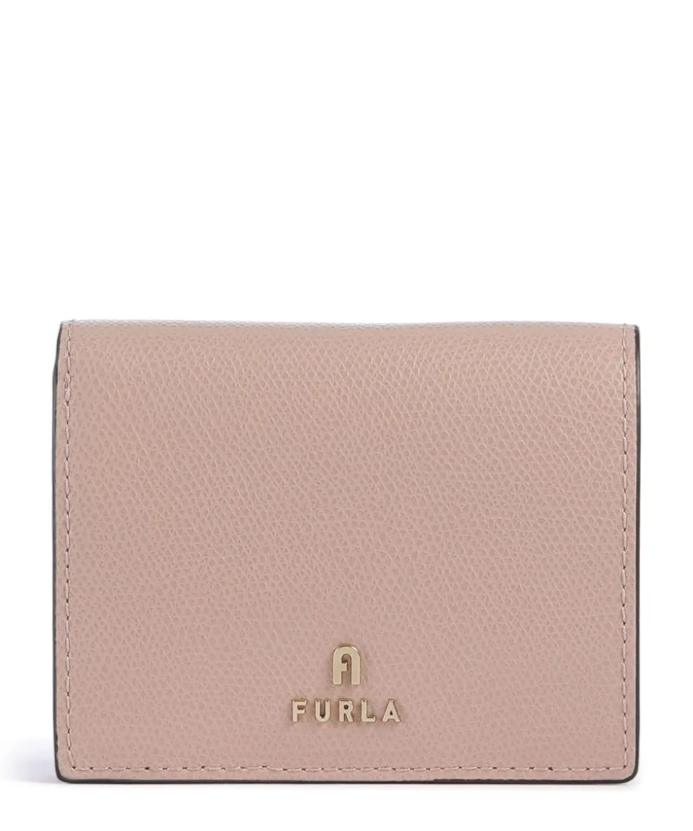 Camelia S Geldbörse genarbtes Leder altrosa