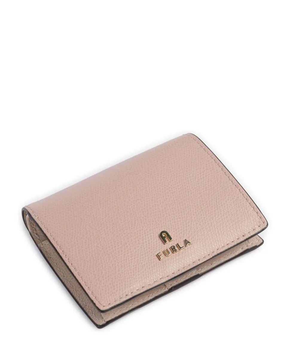 Camelia S Geldbörse genarbtes Leder altrosa