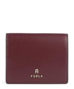 Camelia S Geldbörse genarbtes Leder dunkelrot