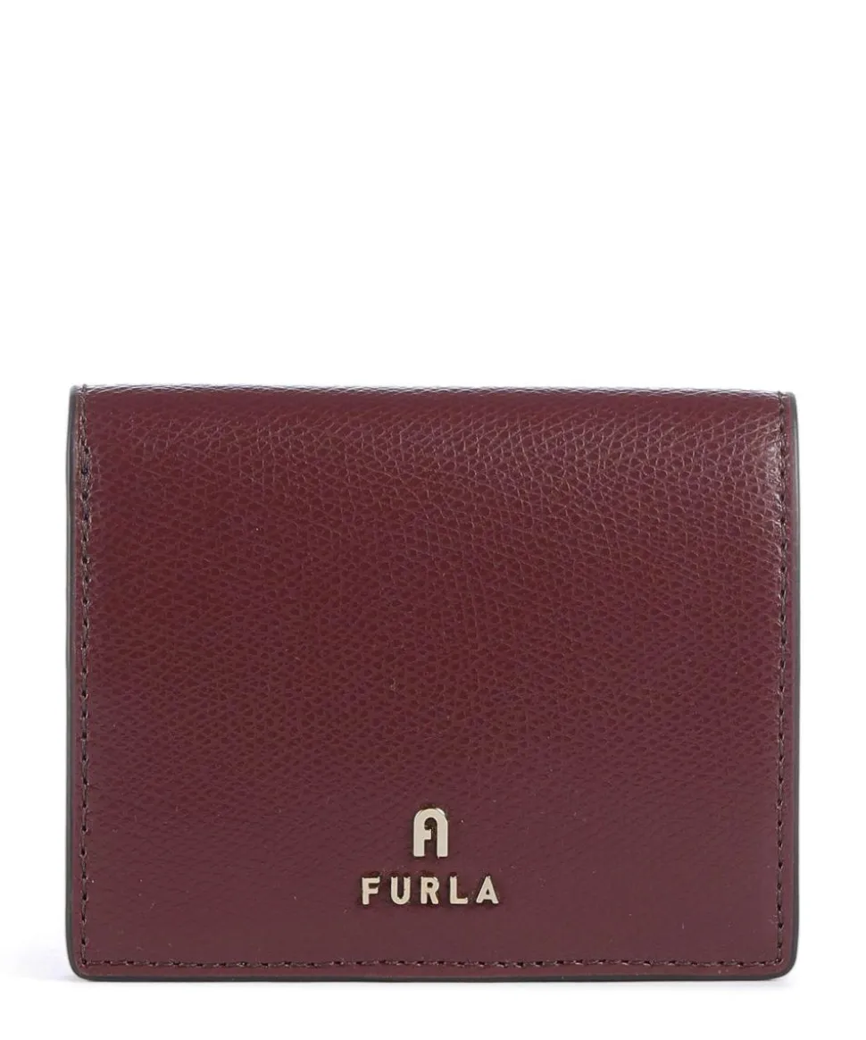 Camelia S Geldbörse genarbtes Leder dunkelrot