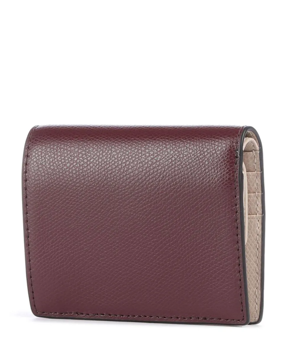 Camelia S Geldbörse genarbtes Leder dunkelrot