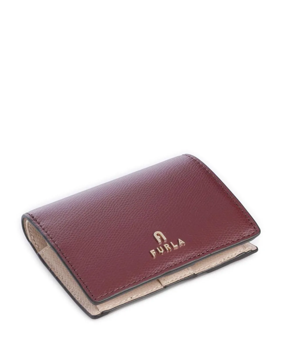 Camelia S Geldbörse genarbtes Leder dunkelrot