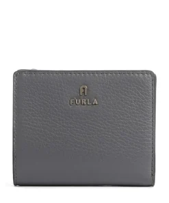 Camelia S Geldbörse genarbtes Leder dunkelgrau