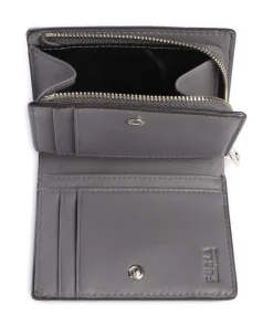 Camelia S Geldbörse genarbtes Leder dunkelgrau