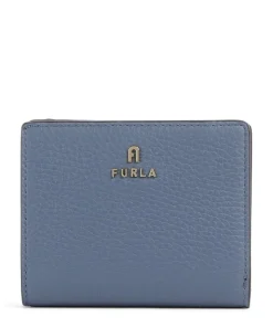 Camelia S Geldbörse genarbtes Leder dunkelblau