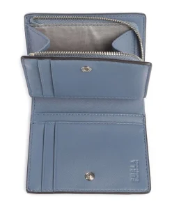 Camelia S Geldbörse genarbtes Leder dunkelblau