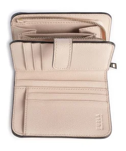 Camelia S Geldbörse genarbtes Leder nude