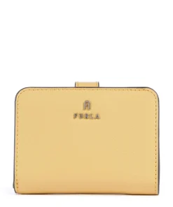 Camelia S Geldbörse genarbtes Leder gelb