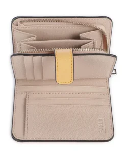 Camelia S Geldbörse genarbtes Leder gelb