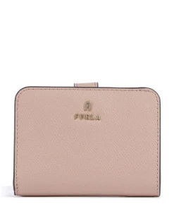 Camelia S Geldbörse genarbtes Leder altrosa