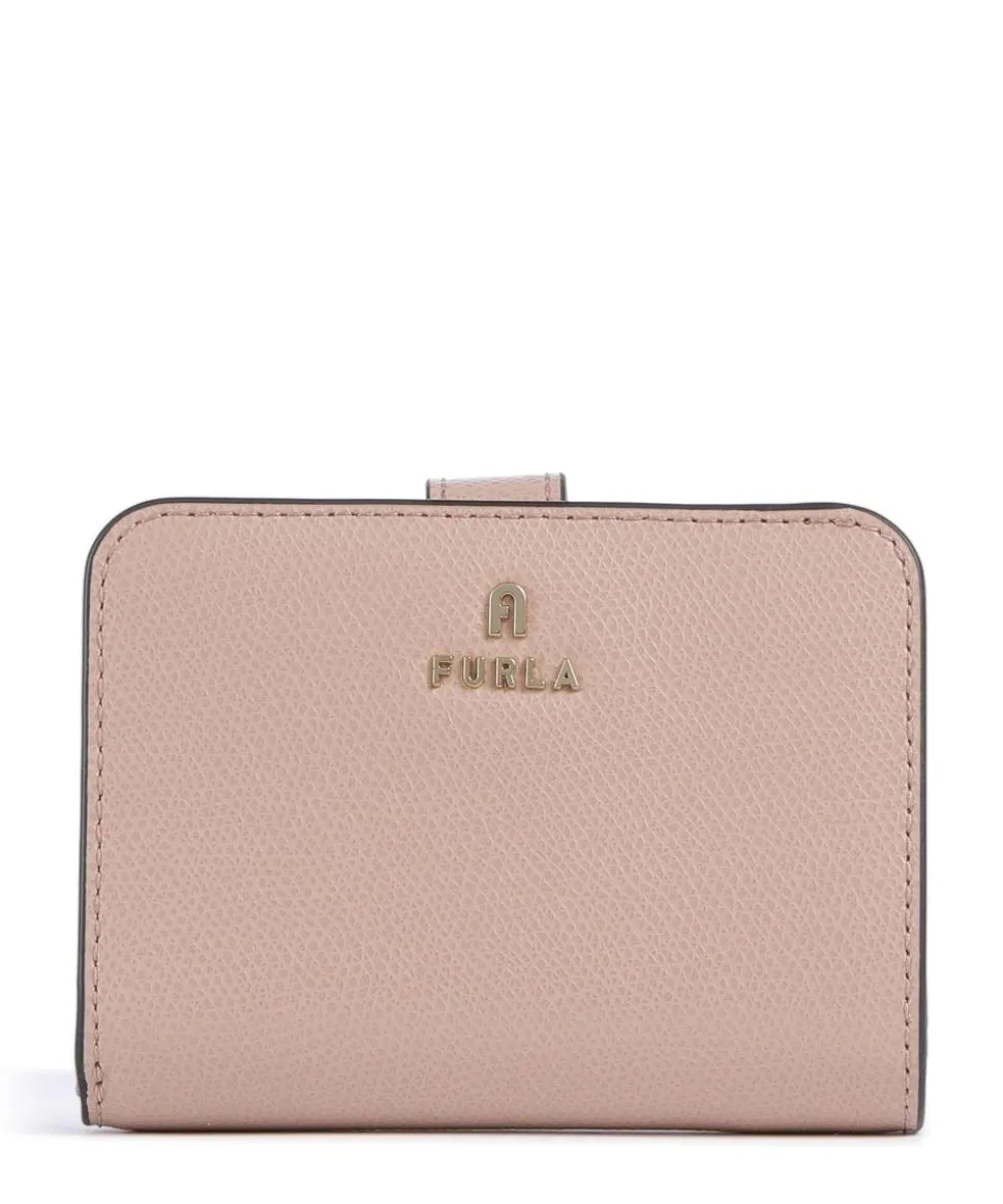 Camelia S Geldbörse genarbtes Leder altrosa