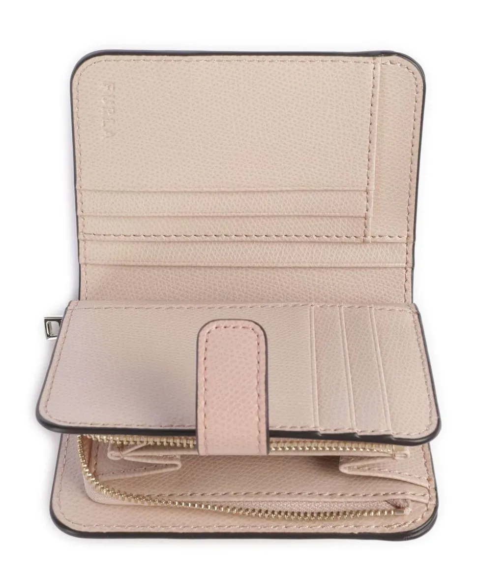 Camelia S Geldbörse genarbtes Leder altrosa