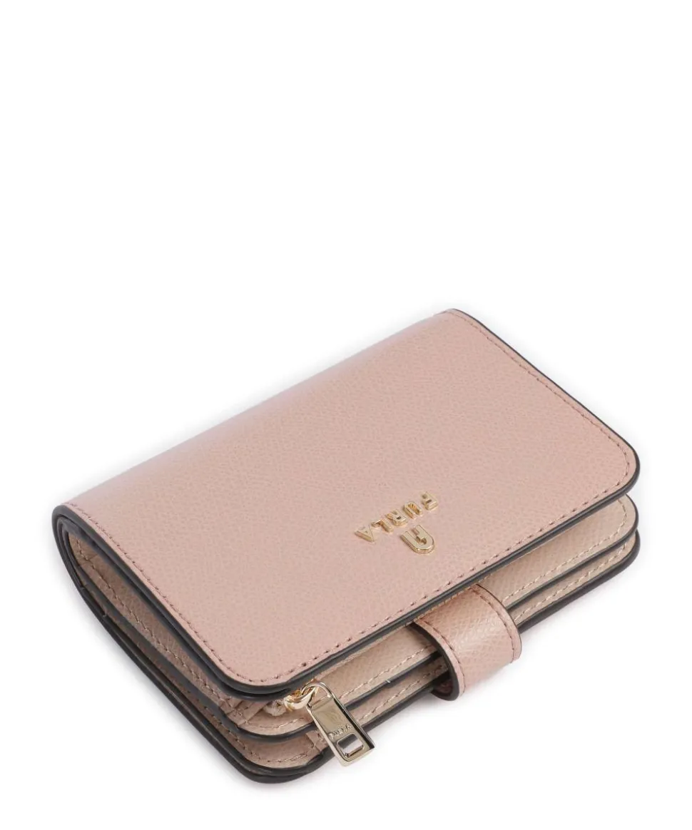 Camelia S Geldbörse genarbtes Leder altrosa