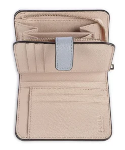 Camelia S Geldbörse genarbtes Leder hellblau