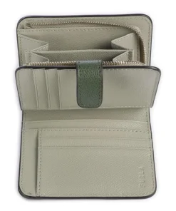 Camelia S Geldbörse genarbtes Leder dunkelgrün