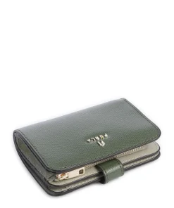 Camelia S Geldbörse genarbtes Leder dunkelgrün