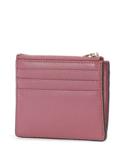 Camelia S Kreditkartenetui genarbtes Leder pink